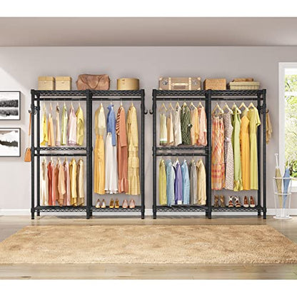 VIPEK V4 Clothing Rack for Hanging Clothes Heavy Duty Closet Freestanding - color: Black, style: V4