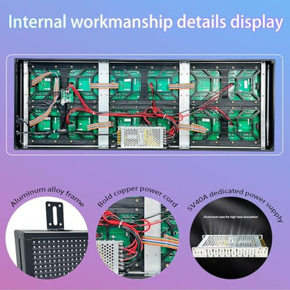 P10 Scrolling Led Sign Programmable Display Digital Sign Outdoor Message Board Led Open Signs For Business Custom Banner Word Light Advertising Wifi Control High Brightness Neon 39"X14" - size: P10 39"x14"x2" Indoor/Outdoor