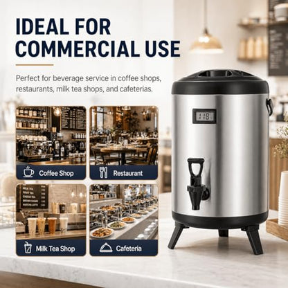 3.2 Gallon Insulated Beverage Dispenser with Spigot - size: 3.2 Gallon Size