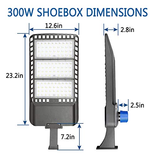 ledmo 300W LED Parking Lot Lights, 36000LM Commercial Dusk-to-Dawn Light - size: Big/300/Wall Mount