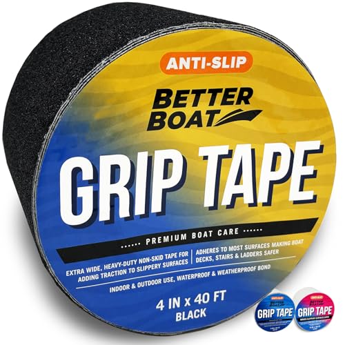 Anti Slip Tape for Outdoor Stair Treads, Non-Skid Grip for Stairs - color: Black