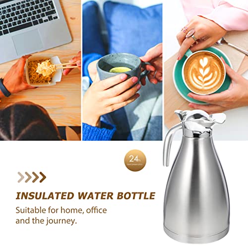 Stainless Steel Thermal Bottle Double-wall Insulated Kettle Vacuum Pot for Home Office Travel Water Container with Anti-leak Design