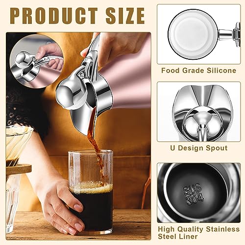 Uiifan 2 Pcs 68oz Thermal Coffee Carafe, Rose Gold - color: Rose Gold