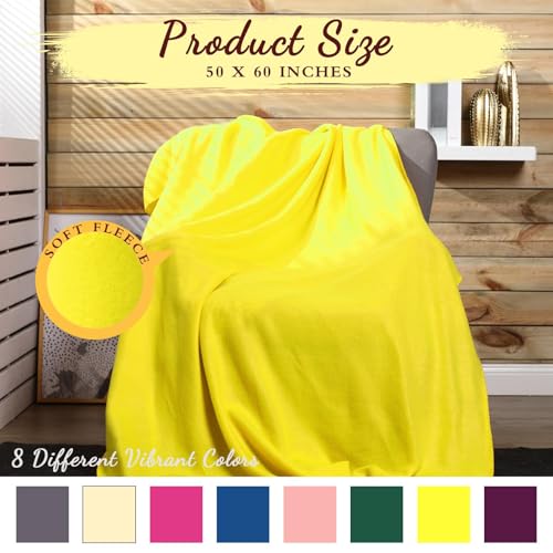 Kinlop 40 Packs Fleece Throw Blankets Bulk, Soft Warm Lightweight - color: Vibrant Color