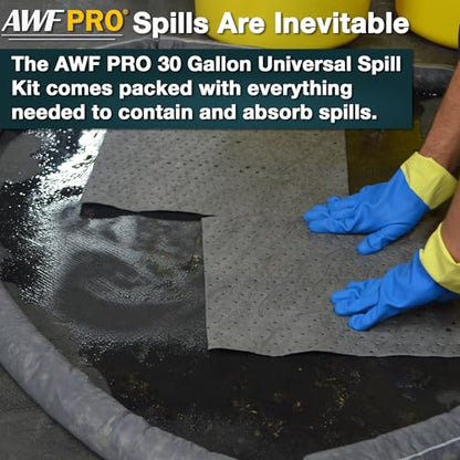AWF PRO 30 Gallon Universal Spill Kit, 81 Pieces - size: Universal Spill Kit