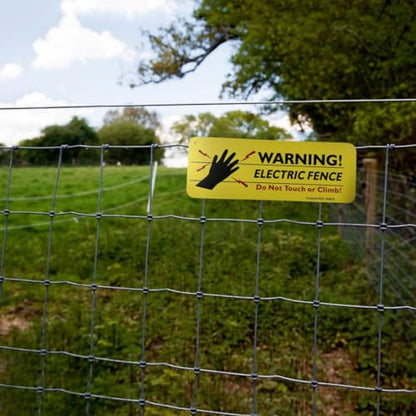 4-Pack Warning Electric Fence Safe Sign, 10"x 3.5" Plastic Sign