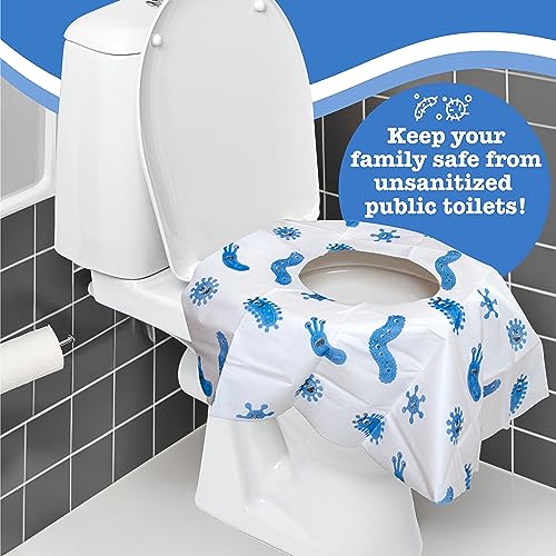 Potty Shields Disposable Toilet Seat Covers, XL Waterproof Sheets, 6 Pack