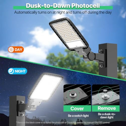 LED Parking Lot Light - 150W 6000K 120V Led Barn Light Outdoor Pole Light with Photocell Sensor - 22500lm Wall Mount Commercial Street Area Lighting for Yard Garage House Porch - size: 6000K