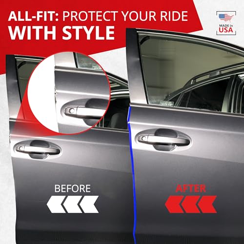 All-Fit Automotive Car Door Edge Protector Made in the USA (10 Ft - Blue) - color: Blue