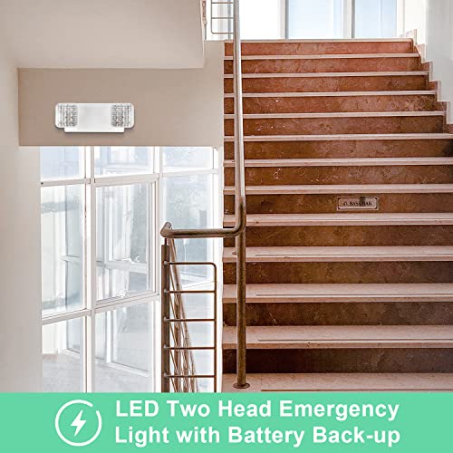 LED Emergency Exit Light Battery Backup, Fire Resistant Emergency Exit Sign - size: 4 PACK