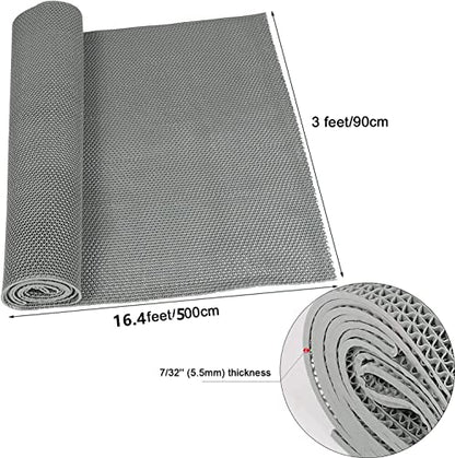 jxgzyy Commercial Drainage Mat Non Slip Wet Area Commercial Floor Mat, Grey - color: Grey, size: 196.8"L x 36"W x 0.2"Th