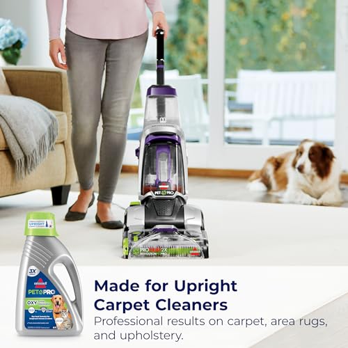 Bissell PET PRO OXY Urine Eliminator with Febreze Carpet Deep Clean Solution, StainProtect Technology, leading upright carpet cleaners, 48oz, Our best formula for pet messes & odors, (Pack of 2) - size: 48 Fl Oz (Pack of 2), style: Pet Pro Oxy with Febrez