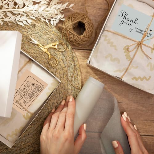 Starboling 3" x 2" Thermal Labels,Self-Adhesive Rectangle Thermal Printer Sticker,for Price,Barcode,Mailing,Name（Beige Gradient） - color: 2''x3''beige, size: 2''x3''