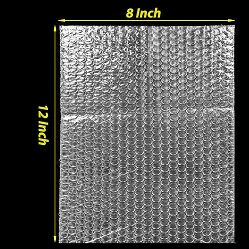100Pcs 8”x12” Bubble Pouches Wrap Bags Sleeves for Packaging Shipping - size: 8"x 12"-100PCS