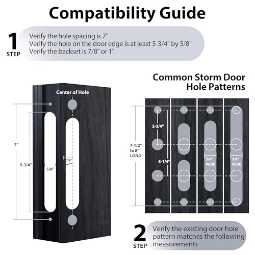 House Guard Storm Door Lock Body, Flat Slot, Adjustable 22/26mm Backset - style: Compatible with American-style lock cylinders