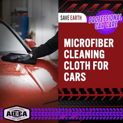 AIDEA Microfiber Cleaning Cloth Black 20PK, Microfiber Towels,12×12" - color: Black, size: 20PK