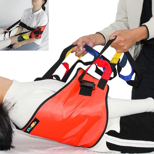 Transfer Sling,Transfer Belt for Elderly & disabled,Gait Belts for Seniors,Heavy Duty Patient Safety Belt,Mobility Standing&Lifting Aid for Disabled,Injured,Elderly,Safely Move from Bed and Wheelchair - color: Orange-c
