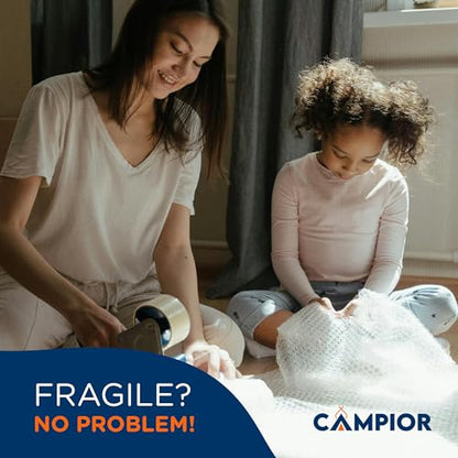 Campior Small Bubble Cushioning Wrap for Moving and Shipping - 175 Ft Bubble Packing Wrap for Packaging Boxes and Mailers, Clear Bubble Roll Moving Supplies, Perforated Every 12 inches, Pack of 2 - size: 2 Pack