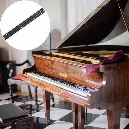 6 Pack Continuous & Piano Hinges,12 inches Black 304 Stainless Steel Hinges 0.04" Thickness Heavy Duty Continuous Hinges with Holes for Pianos，Door，Wooden Boxes，Cabinet. (12inches/30cm) - size: 12inch