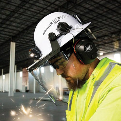 KLEIN TOOLS 60528 Full-Brim Hard Hat Face Shield, Clear, One Size - size: Full Brim Clear
