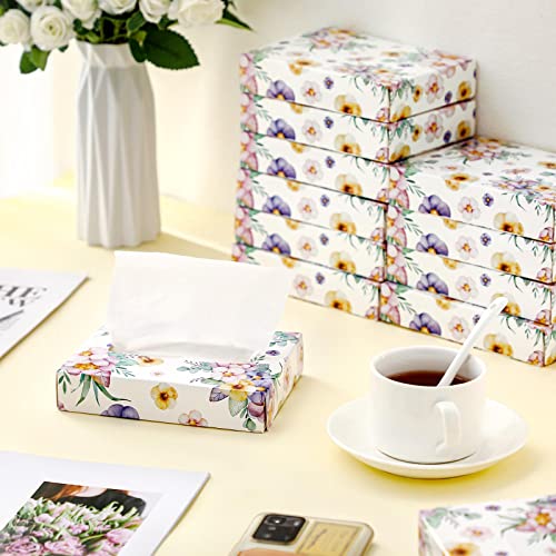 Yinder 24 Pcs Small Tissue Cube Box 960 Sheets for Classroom, Flower - style: Flower