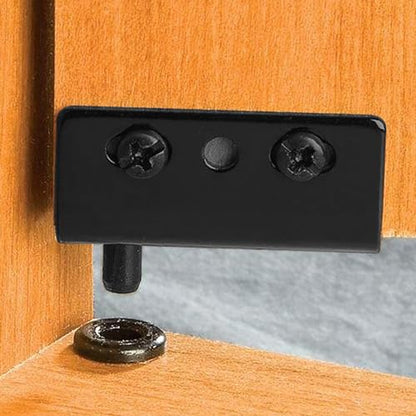 Door Pivot Hinges with Bushing for 8mm Hole, Black - color: Black