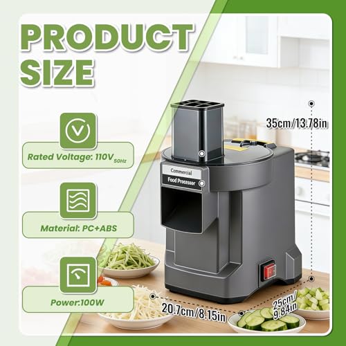 5 in 1 Commercial Food Processor, Electric Vegetable Chopper