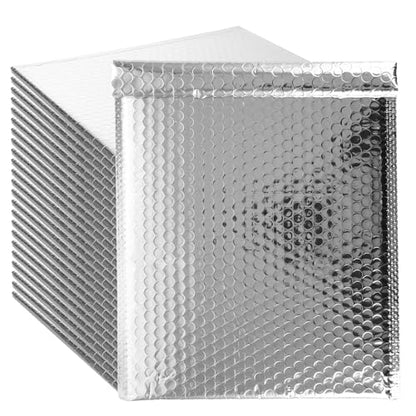 25 PACK Thermal Bubble Mailer 10" x 12" Insulated Shipping Bags Mailing Envelopes Self-adhesive Foil Metallic Shipping Bags for Cold Shipping - size: 10 x 12 inch