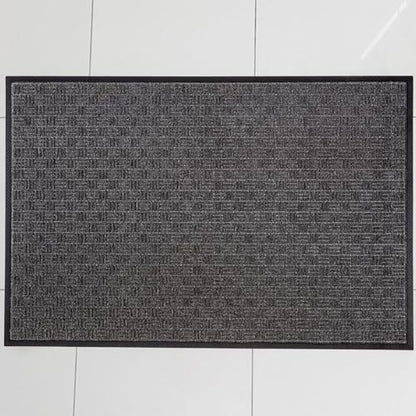 ULTRALUX Indoor Outdoor Rubber Scraper Door Mat, Non-Slip 31” x 47” Dark Gray - size: 2'7" x 3'11" (Rectangular)