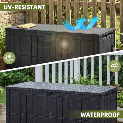 UDPATIO Deck Box - color: Black, size: 100 Gallon