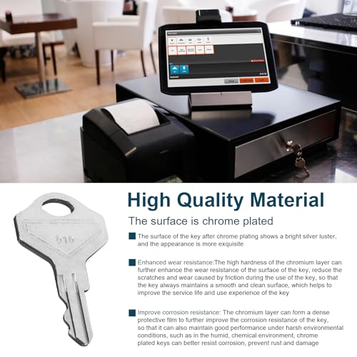 Cash Drawer Key 010R Replacment for M-S Cash Drawer Key 010L or 010 Locks - size: 4 pcs