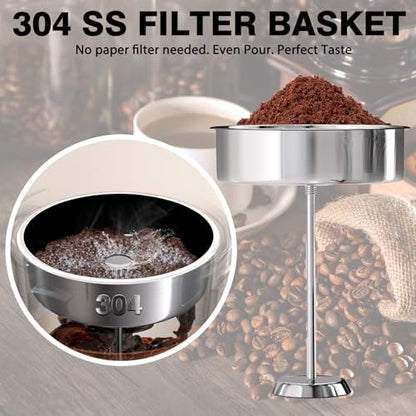 Commercial Coffee Urn，110 Cups/16.5L Stainless Steel Large Coffee Dispenser，Double Wall Electric Coffee Urn，Electric Coffee Maker Urn，Commercial Grade Percolate Coffee Maker Hot Water Urn for Catering