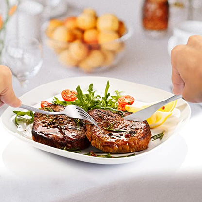 MIKIWAY 60-Piece Silverware Set for 12, Stainless Steel Flatware, Matte Cutlery Tableware, Kitchen Utensils Include Spoons and Forks, Satin Polished, Dishwasher Safe - color: Silver