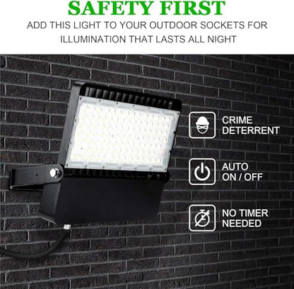 ledmo LED Flood Light Outdoor 240 Watt, Floodlights with Dusk to Dawn - size: Standard/240-Photocell