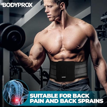 Bodyprox Breathable Back Brace, Back Support Brace for Men and Women. - size: Large