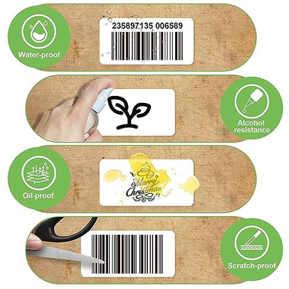Nelko Genuine 2" x 1" Direct Thermal Label, Self-Adhesive Barcode Labels Compatible with Nelko PL70E Label Printers, No BPA & BPS, 1000 Labels (Commercial Grade) - size: 2x1