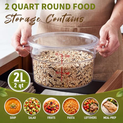 Ziliny 1 Pcs 2 Qt Dough Proofing Container with Lid and Red Scale, Clear - color: Clear,Clear, size: 2 Qt