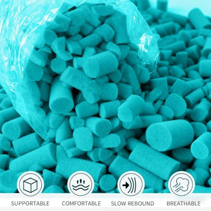 7 lbs Premium Bean Bag Filler - Soft Polyfill Stuffing with Shredded Memory Foam for Pillows, Crafts & Stuffed Animals -Packing Peanuts