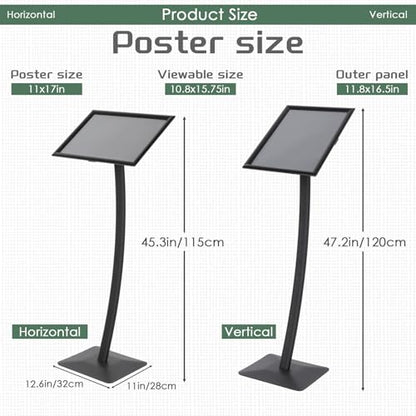 tonchean 11x17 Freestanding Pedestal Sign Holder