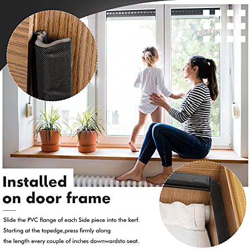 BBTO Weather Stripping Door Window Seal V-Shaped Foam Kerf,26 Feet,Black - color: Black, size: 26 Feet