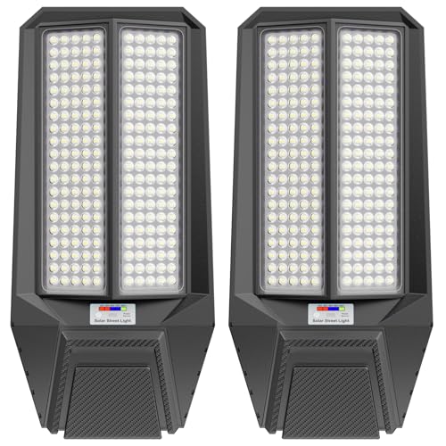 loyoele Bright Solar Street Light Motion Sensor, 11000W Commercial Outdoor - size: XL-11000-2 Pack