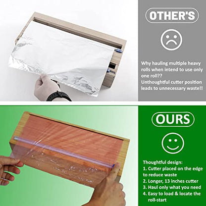 Extra Large Vacuum Sealer Bag Roll, Food Wrap Dispenser with Slide Cutter - size: XLDispenser