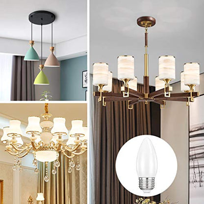 HOLA E26 LED Candelabra Chandelier Light Bulb Dimmable, 2700K 4.5W 6 Pack - color: Warm E26-2700k