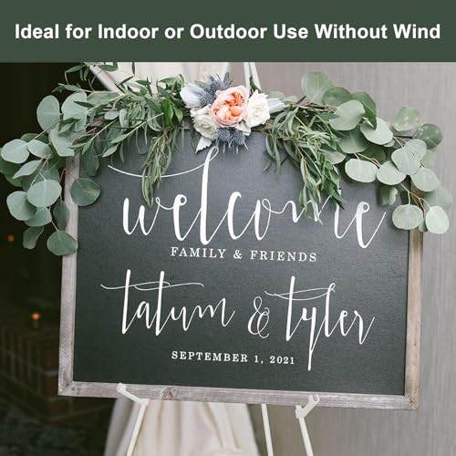 DANMO Easel Stand for Wedding Sign Poster 63'' Instant Display Easel for Floor Adjustable Metal Art Easel White 3 Pack - style: White 3 Pack