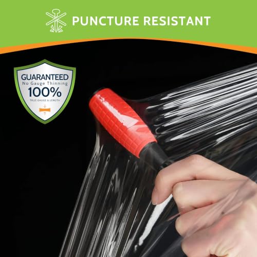 PSBM Cast Hand Plastic Stretch Wrap/Shrink Film 18" x 1500 Ft 90 GA 4 Rolls - size: 18 Inch, style: 90 GA