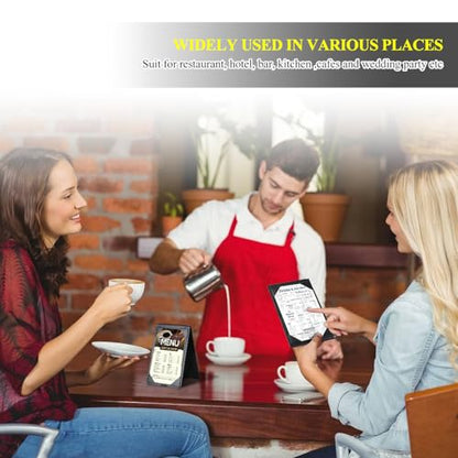 Leather Table Tent Menu Holder Sign Display Cafe Bar Cocktail Drink Restaurant Table Tents Menu Cover Desk Sign Stand A Frame Table Tent 4x6 inch - size: 1 pack/4×6 inch