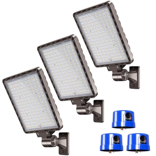 LED Parking Lot Light Dusk to Dawn Photocell 52500LM 5000K 3Pack - size: 350W/Wall Mount/3PC