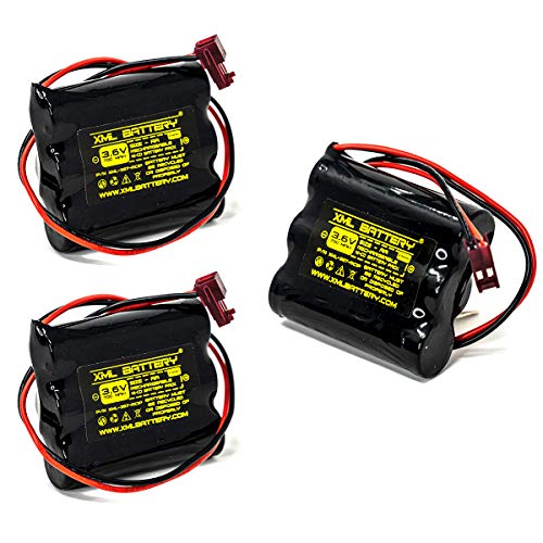 (3 Pack Sure-Lites 026-148 026148 3.6v 700mAh Ni-CD Battery Pack Replacement for Exit Sign Emergency Light SL026148 SL-026148 SL-026-148 - size: 3 Pack