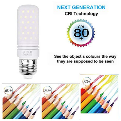 LED Light Bulbs 15W, 120W Incandescent Bulbs Equivalent, 1500Lm, 6000K Daylight White, E26 Large Edison Screw Corn Bulbs, Pack of 4 - color: Daylight White E26