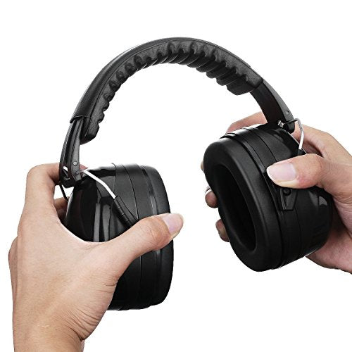 G & F Products Safety Ear Muffs 2 Pack, 34dB NRR Hearing Protection with Adjustable Headband for Shooting, Work & Kids - color: Black